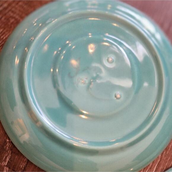 Jaska of California Cascade Ware Blue with Brown Drip Vintage Bread Plate 6 1/8" - Picture 6 of 11